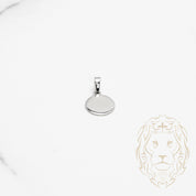 Pendentif - Or 10K blanc médaillon gravable - PEG661
