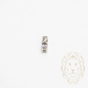 Pendentif - Or 10K blanc topaze mystique coupe ovale & diamant naturel 0.03CT - PEGD031