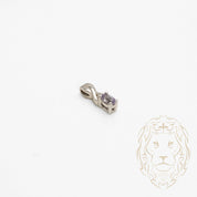 Pendentif - Or 10K blanc topaze mystique coupe ovale & diamant naturel 0.03CT - PEGD031