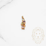 Pendentif - Or 10K jaune aigue-marine, améthyste, péridot, citrine & topaze rose coupe ovale avec diamants naturels 0.05CT - PEGD033