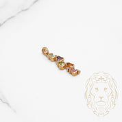 Pendentif - Or 10K jaune aigue-marine, améthyste, péridot, citrine & topaze rose coupe ovale avec diamants naturels 0.05CT - PEGD033