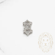 Pendentif - Or 10K blanc losanges pavé de diamants naturels 0.15CT - PEGD041