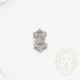 Pendentif - Or 10K blanc losanges pavé de diamants naturels 0.15CT - PEGD041