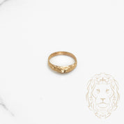 Bague enfant - Or 10K jaune nugget coupe diamant - RIG768