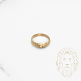 Bague enfant - Or 10K jaune nugget coupe diamant - RIG768