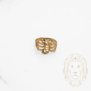 Bague - Or 10K jaune scorpion coupe diamant - RIG769