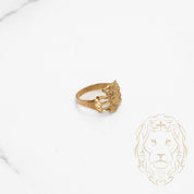 Bague - Or 10K jaune scorpion coupe diamant - RIG769