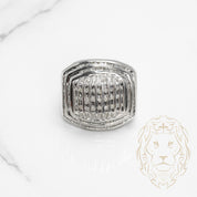 Bague - Or 10K blanc masculin serti de diamants naturels 1.00CT - RIGD515