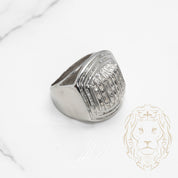 Bague - Or 10K blanc masculin serti de diamants naturels 1.00CT - RIGD515