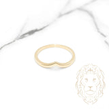 Bague - Or 10K jaune wishbone poli - RIG774