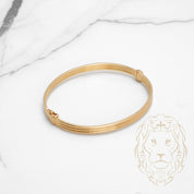 Bracelet jonc - Or 18K jaune simple poli - BRG597