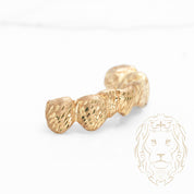 Grillz – 8 Dents Collées – Bas – Or/Argent – Diamond Cut