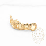 Grillz – 6 Dents avec Windows – Haut – Or/Argent – Diamond Cut