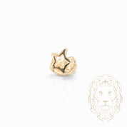 Grillz – 1 Dent Or/Argent– Window en Forme d’Étoile – Poli Miroir