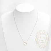 Collier - Or 10K jaune pendentif trèfle en nacre 14mm - CHG685