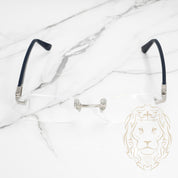 Lunettes Cartier –  Signature C de Cartier platine & bleu avec verres clairs CT0287O-012 XL