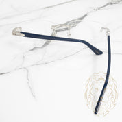 Lunettes Cartier –  Signature C de Cartier platine & bleu avec verres clairs CT0287O-012 XL