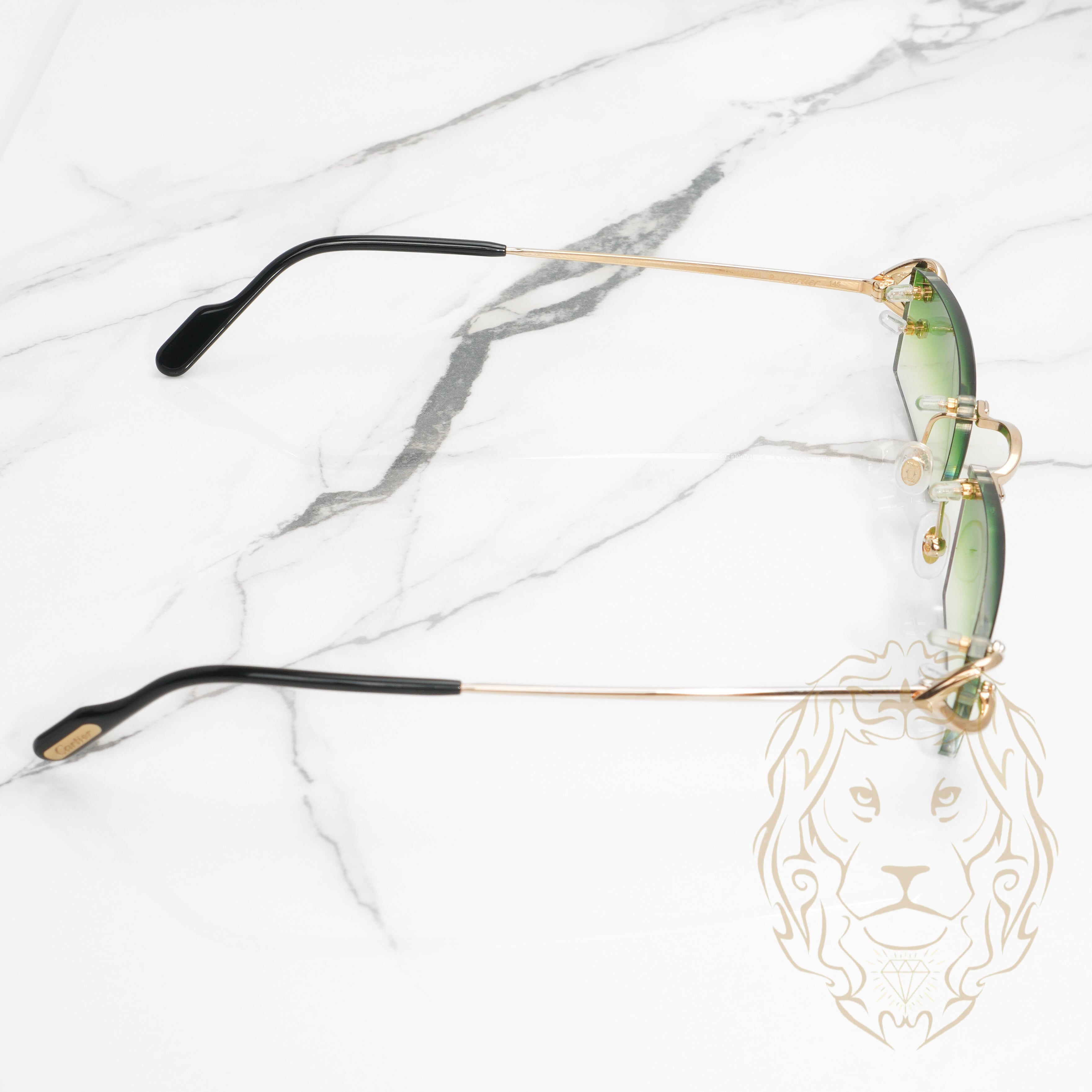 Lunettes Cartier – C de Cartier Piccadilly or avec verres vert ombré CT0344O-003