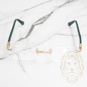 Lunettes Cartier – C de Cartier Decor vert émeraude & or avec verres clairs CT0287O-011 XL