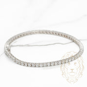 Bracelet - Or 14K blanc tennis diamants lab 3.00CT coupe rond brillant 2.5mm - BRGL015