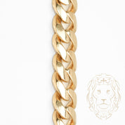Chaîne - Or 10K jaune cuban link solide 14mm & box lock pavé de diamant lab 1.80CT - CHGL015