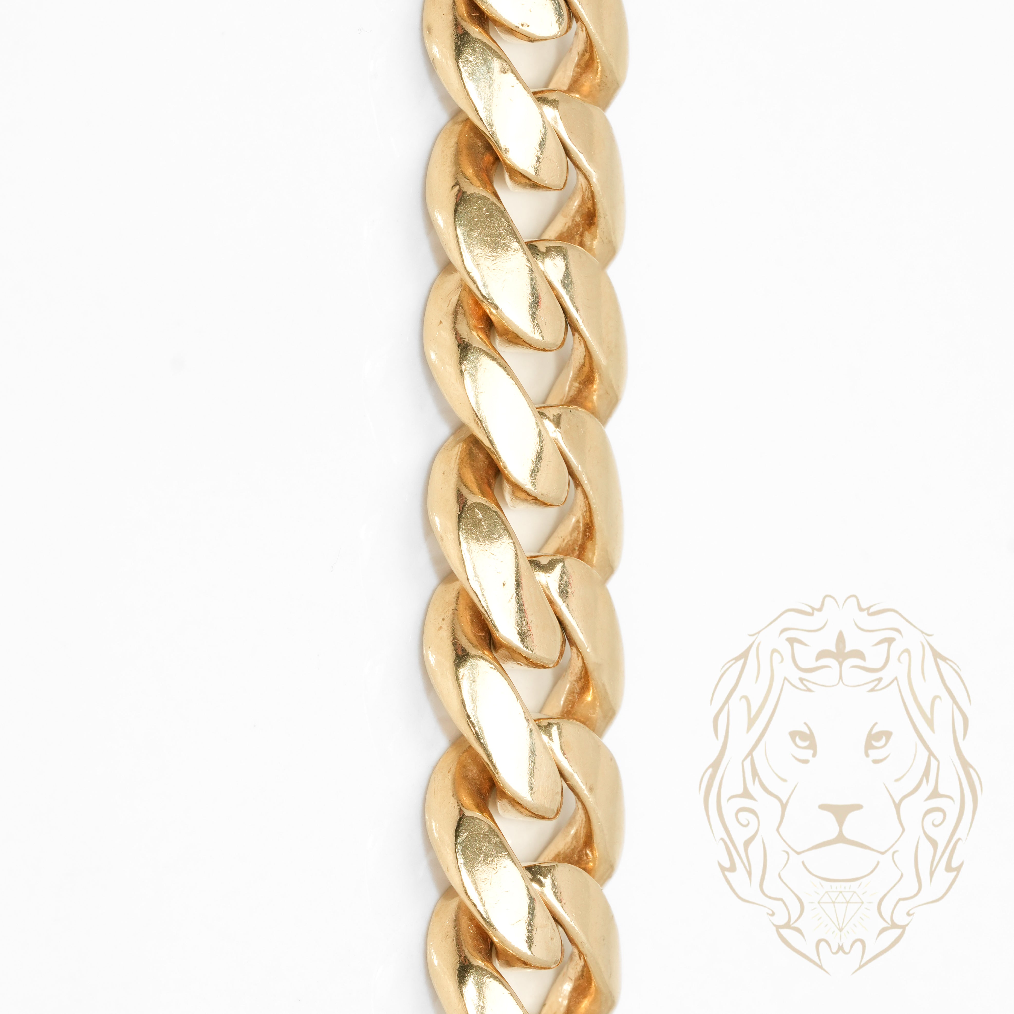 Chaîne - Or 10K jaune cuban link solide 14mm & box lock pavé de diamant lab 1.80CT - CHGL015
