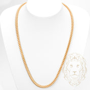 Chaîne - Or 10K deux tons jaune & blanc franco coupe diamant 5.6mm - CHG672