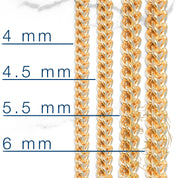 Chaîne - Or 10K deux tons jaune & blanc franco coupe diamant 5.6mm - CHG672
