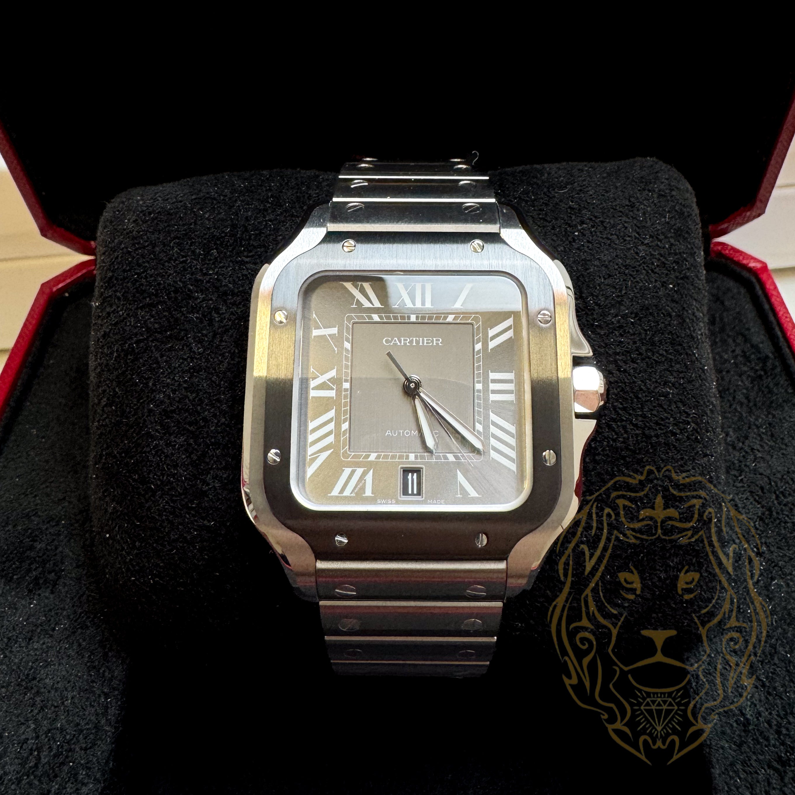 Cartier Santos de Cartier WSSA0037 – Acier ADLC Noir, Cadran Noir – 2025