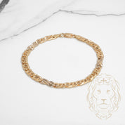 Bracelet - Or 18K deux tons jaune & blanc mixte marin capri & infini 5.8mm - BRG604