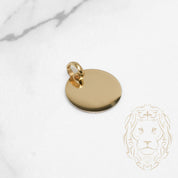 Pendentif - Or 10K jaune médaillon gravable 13mm - PEG669