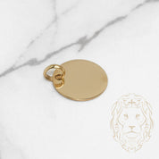 Pendentif - Or 10K jaune médaillon gravable 13mm - PEG669