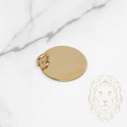 Pendentif - Or 10K jaune médaillon gravable 15mm - PEG670