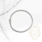 Bracelet - Or 14K blanc tennis diamants lab VVS 2.50CT coupe rond brillant 2.2mm - BRGL017