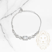 Bracelet - Argent halo radiant cz & infini pavé cz - BRS359