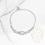 Bracelet - Argent halo radiant cz & infini pavé cz - BRS359