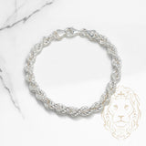 Bracelet - Argent torsade 6.7mm - BRS366
