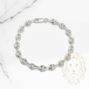 Bracelet - Argent ancre gonflé 6mm - BRS367