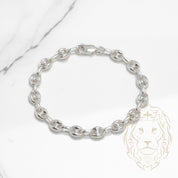 Bracelet - Argent ancre gonflé 7mm - BRS368