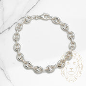 Bracelet - Argent ancre gonflé 9mm - BRS370