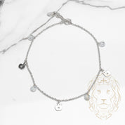 Bracelet de cheville - Argent pommes & pierres cz - ANS007