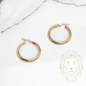 Hoops - Or 18K jaune simple 3mm X 25mm - BOG866