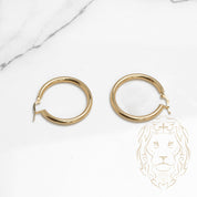 Hoops - Or 18K jaune simple 3mm X 25mm - BOG866