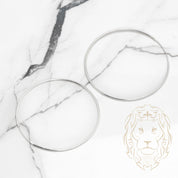 Hoops - Argent poli 1.5mm X 70mm - BOS245