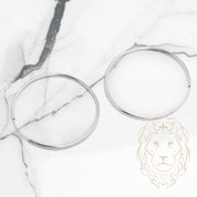 Hoops - Argent poli 2mm X 60mm - BOS246