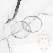 Hoops - Argent poli 1.5mm X 40mm - BOS248