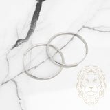 Hoops - Argent poli 2mm x 50mm  - BOS246