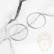 Hoops - Argent poli 1.5mm X 40mm - BOS248