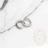 Hoops - Argent pierres cz 3mm X 11mm - BOS253