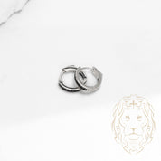 Huggies - Argent cz noir 3mm X 10mm - BOS254